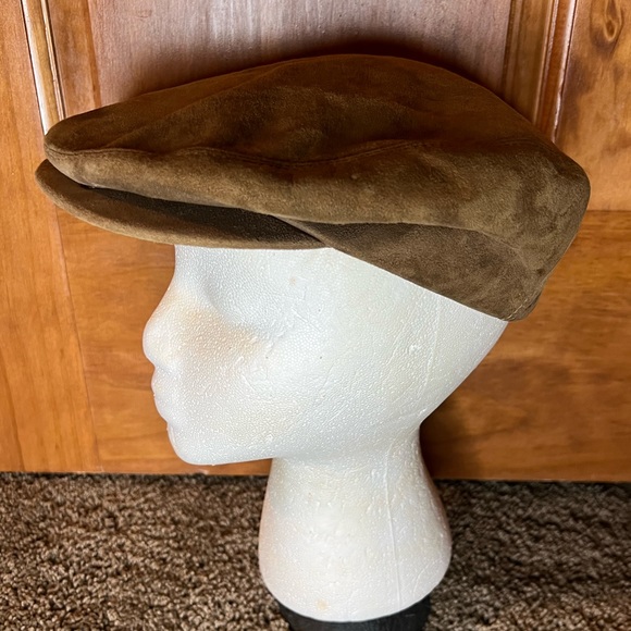 Trav’ler By Country Gentlemen suede driver Cabbie Cap hat brown 7 5/8 A57 - Picture 2 of 11